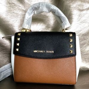 MICHAEL KORS KARLA MINI LEATHER CROSSBODY BAG